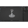 Modèle 3d de femme agenouillée à imprimer Fichier STL réalisé avec Blender