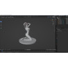 Modèle 3d de femme agenouillée à imprimer Fichier STL réalisé avec Blender