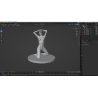 Modelo 3d de mujer arrodillada para imprimir archivo STL hecho con Blender