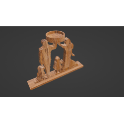 Candle holder to be printed in 3D STL file in the shape of a family