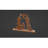 Portacandele da stampare 3d file STL a forma di famiglia