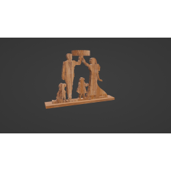 Candle holder to be printed in 3D STL file in the shape of a family