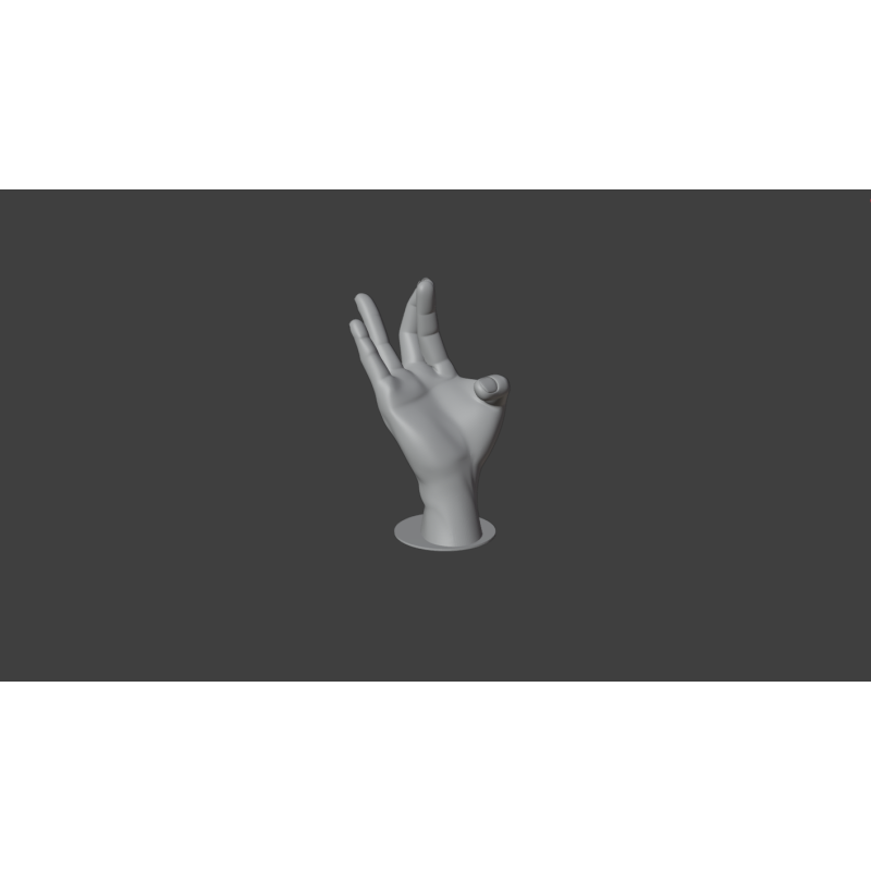 Kostenloses 3D-Handmodell zum Ausdrucken