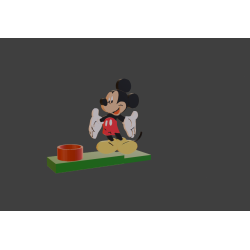 Candle holder with Mickey Mouse 3D model to print