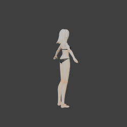 Garota de cueca modelo 3D grátis