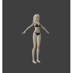 Garota de cueca modelo 3D grátis