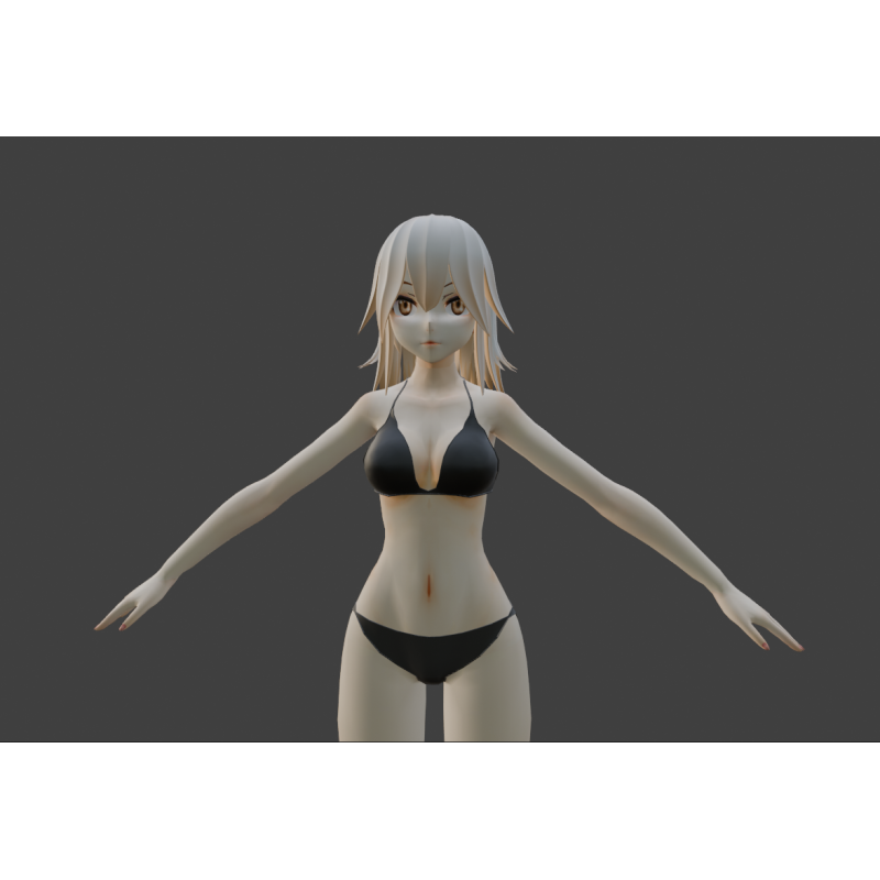 Garota de cueca modelo 3D grátis