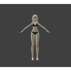 Garota de cueca modelo 3D grátis