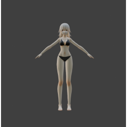 Garota de cueca modelo 3D grátis