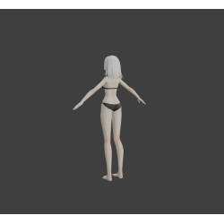 Garota de cueca modelo 3D grátis