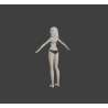 Garota de cueca modelo 3D grátis