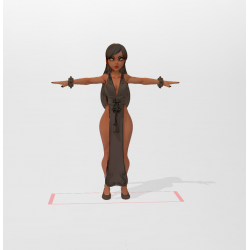 Mujer modelo 3d sacerdotisa