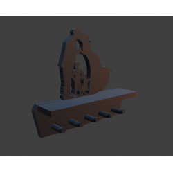 3D-Modell Schlüsselanhänger „United Family“ - STL-Datei für 3D-Druck