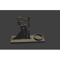 3D Model Candle Holder "Kiss Under the Lamppost" - STL File for 3D Printing