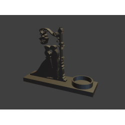 3D Model Candle Holder "Kiss Under the Lamppost" - STL File for 3D Printing