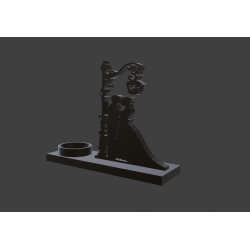 3D Model Candle Holder "Kiss Under the Lamppost" - STL File for 3D Printing