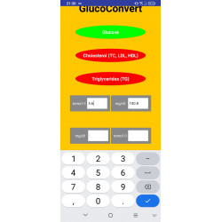 GlucoConvert: Seu conversor de unidades de glicose, colesterol e triglicerídeos