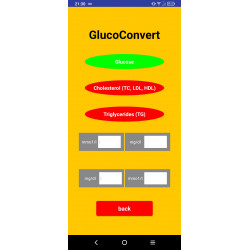 GlucoConvert: Seu conversor de unidades de glicose, colesterol e triglicerídeos