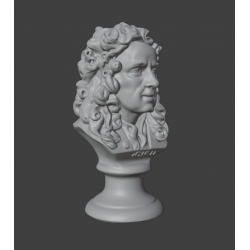 Bust of Isaac Newton: 3D Model for 3D Printing