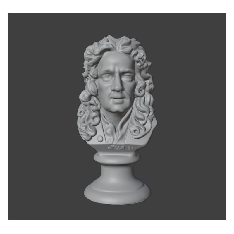 Bust of Isaac Newton: 3D Model for 3D Printing