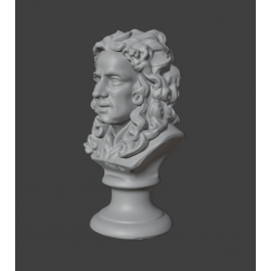 Bust of Isaac Newton: 3D Model for 3D Printing