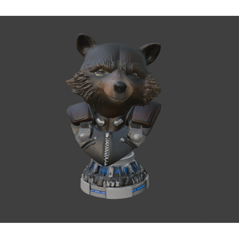 Guardians of the Galaxy Rocket Bust – STL File for 3D Printers