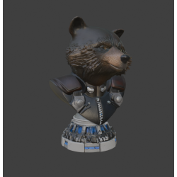 Busto de Rocket de Guardianes de la Galaxia – Archivo STL para impresoras 3D