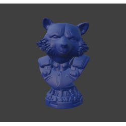 Busto do Rocket dos Guardiões da Galáxia – Arquivo STL para Impressoras 3D