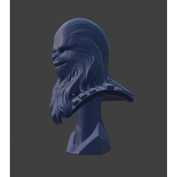 Busto 3D de Chewbacca – Star Wars – Archivo STL Imprimible