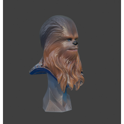 Busto 3D de Chewbacca – Star Wars – Ficheiro STL para Impressão