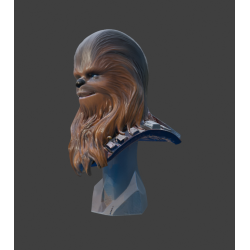 Busto 3D de Chewbacca – Star Wars – Ficheiro STL para Impressão